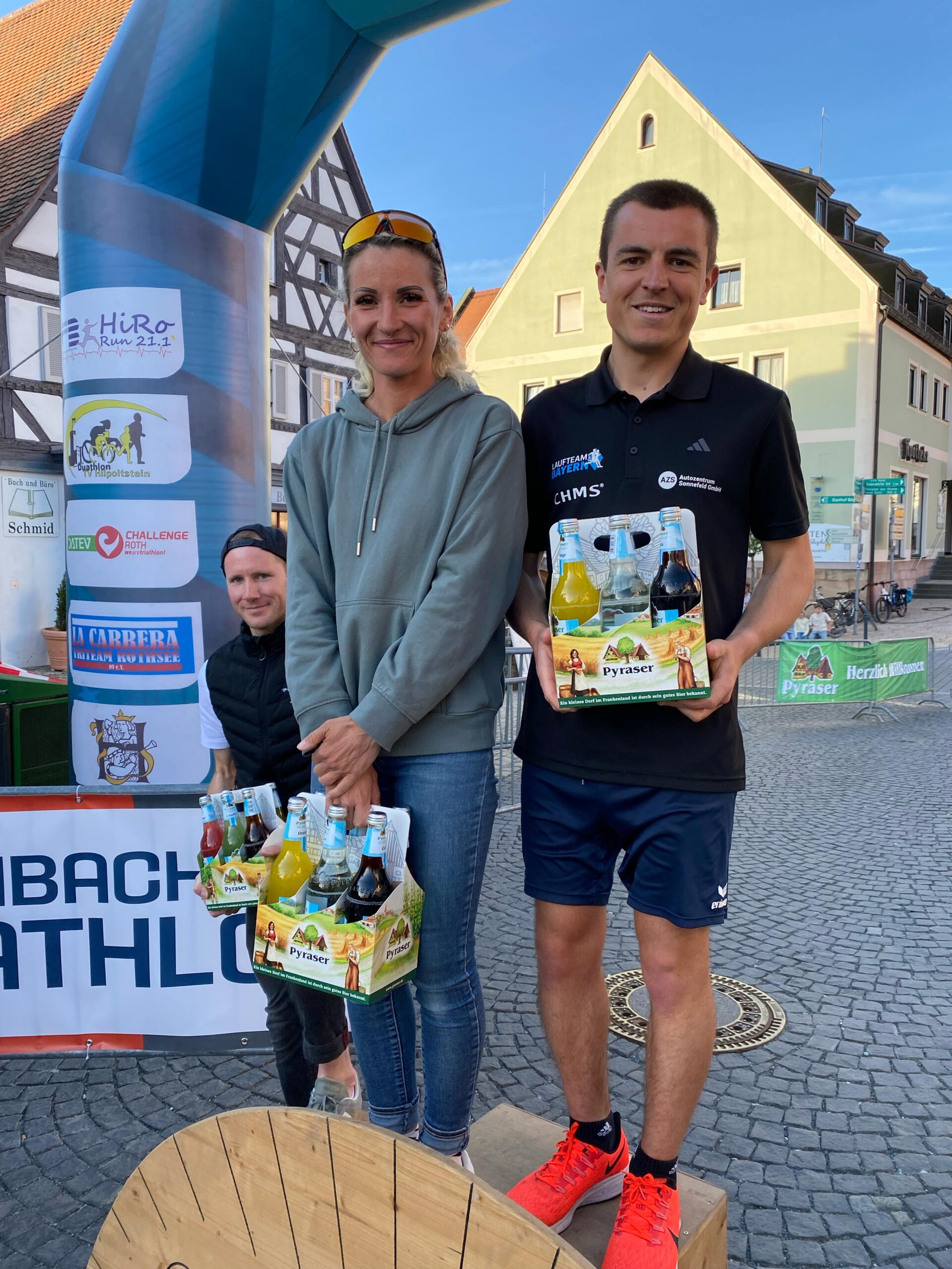 Pyracer HiRo Run Siegerehrung Altersklasse Unser Athlet Florian Koch bei der Siegerehrung
